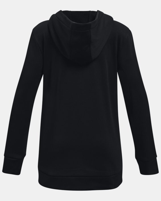 Girls' Armour Fleece® Full-Zip Hoodie, Black, pdpMainDesktop image number 1